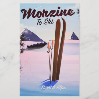 Papelería Cartel de esquí de Morzine, Alpes franceses