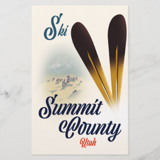 Papelería Cartel de esquí del condado de Summit, Utah.