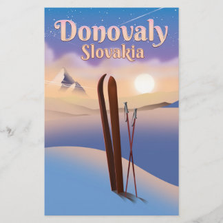 Papelería Cartel de esquí Donovaly Eslovaquia.