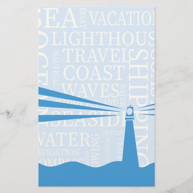 Papelería Cartel de faro náutico (Anverso)