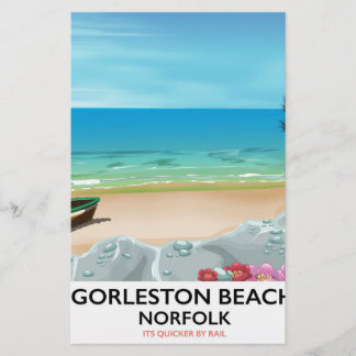 Papelería Cartel de ferrocarril de la playa de Gorleston Nor