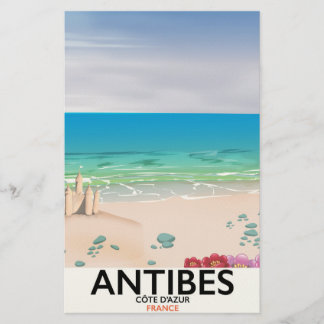 Papelería Cartel de la playa de Antibes Francia