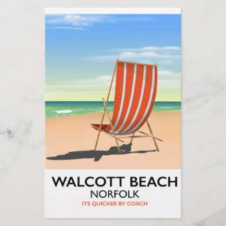 Papelería Cartel de la playa de Walcott, Norfolk