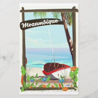 Papelería Cartel de vacaciones de barco pesquero de Mozambiq