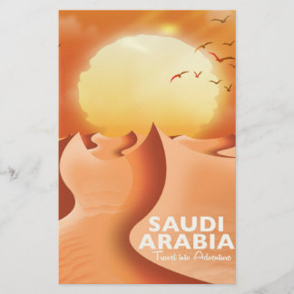 Papelería Cartel de viaje a Arabia Saudita por aire