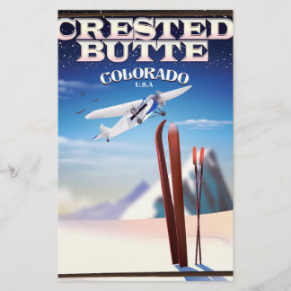 Papelería Cartel de viaje a Crested Butte Colorado
