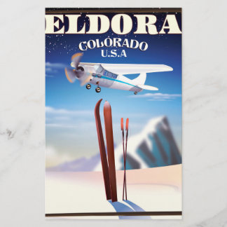 Papelería Cartel de viaje a Eldora Colorado.