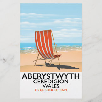Papelería Cartel de viaje a la costa de Aberystwyth Gales