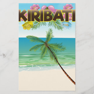 Papelería cartel de viaje a la isla de Kiribati
