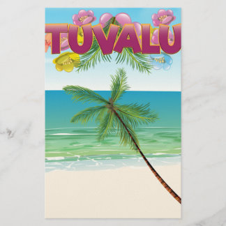Papelería Cartel de viaje a la isla Tuvalu