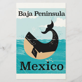 Papelería cartel de viaje a la península de Baja México