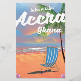 Papelería Cartel de viaje a la playa de Acra Ghana