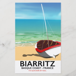 Papelería Cartel de viaje a la playa de Biarritz Francia