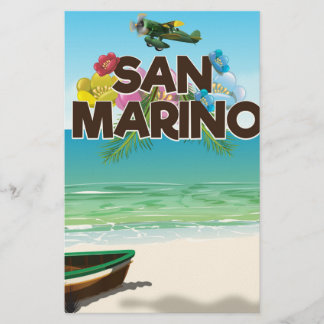 Papelería cartel de viaje a la playa de San Marino