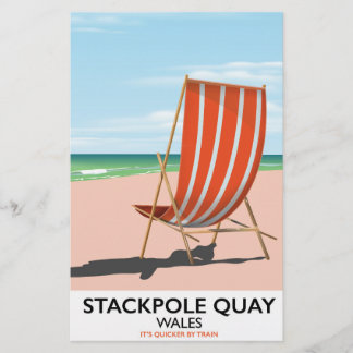 Papelería Cartel de viaje a la playa de Stackpole Quay Gales