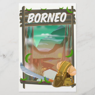Papelería cartel de viaje a la selva de Borneo