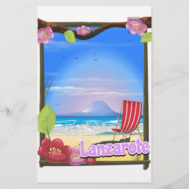 Papelería Cartel de viaje a Lanzarote (Anverso)