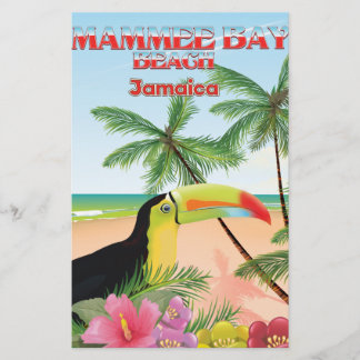 Papelería Cartel de viaje a Mammee Bay Beach Jamaica