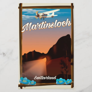 Papelería Cartel de viaje a Martinsloch Suiza