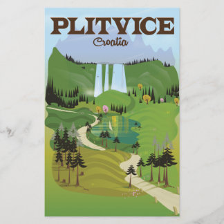 Papelería Cartel de viaje a Plitvice Croacia