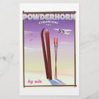 Papelería Cartel de viaje a Powderhorn Colorado
