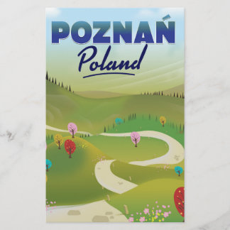Papelería Cartel de viaje a Poznań Polonia.