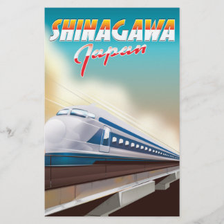 Papelería Cartel de viaje a Shinagawa Japón.