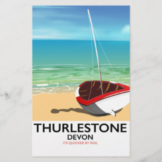 Papelería Cartel de viaje a Thurlestone South Devon
