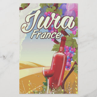Papelería Cartel de viaje a viñedo de Jura Francia