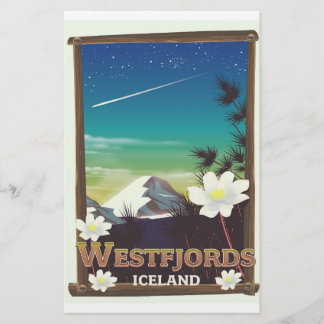 Papelería Cartel de viaje a Westfjords Islandia