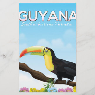 Papelería Cartel de viaje al paraíso sudamericano de Guyana