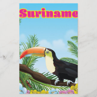 Papelería Cartel de viaje al paraíso sudamericano de Surinam