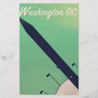 Papelería Cartel de viaje antiguo de Washington D.C