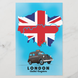 Papelería Cartel de viaje con mapa ilustrado de Londres