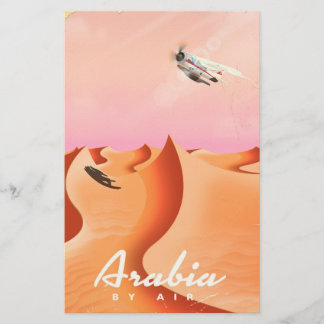 Papelería Cartel de viaje de Arabia By Air