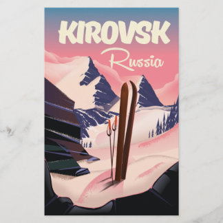 Papelería Cartel de viaje de esquí Kirovsk Rusia