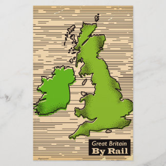 Papelería Cartel de viaje de Gran Bretaña por ferrocarril