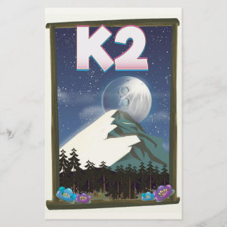 Papelería Cartel de viaje de la montaña K2