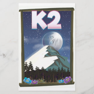 Papelería Cartel de viaje de la montaña K2