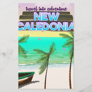 Papelería Cartel de viaje de Nueva Caledonia "viaja hacia la