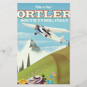 Papelería Cartel de viaje de Ortler - Tirol del Sur, Italia