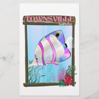 Papelería Cartel de viaje de peces tropicales de Townsville 