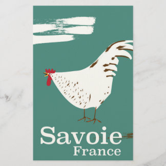 Papelería Cartel de viaje de Savoie Francia gallo