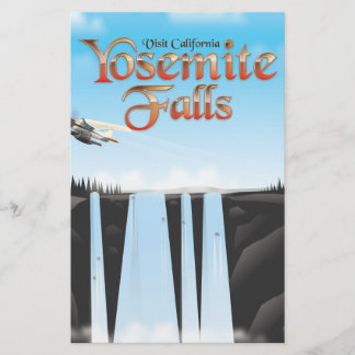 Papelería Cartel de viaje de Yosemite Falls California