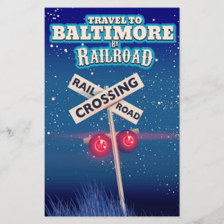 Papelería Cartel de viaje del cruce ferroviario de Baltimore