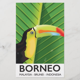 Papelería Cartel de viaje del tucán de Borneo