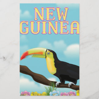 Papelería Cartel de viaje del tucán de Nueva Guinea