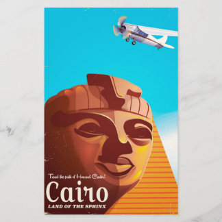 Papelería Cartel de viaje estilo vintage de El Cairo Egipto