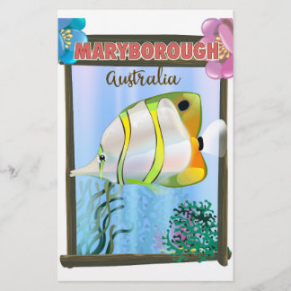 Papelería Cartel de viaje tropical de Maryborough Australia
