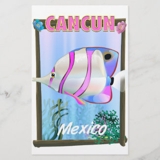 Papelería cartel de viaje tropical mexicano de Cancun